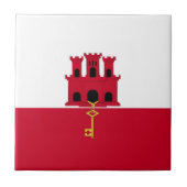 vlag van Gibraltar Tegeltje (Voorkant)