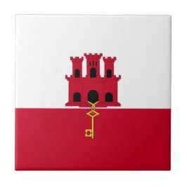 vlag van Gibraltar Tegeltje