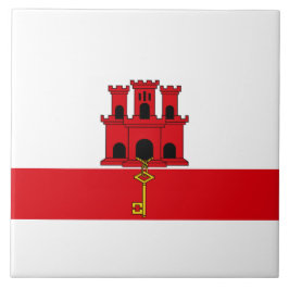 Vlag van Gibraltar Tegeltje