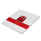 Vlag van Gibraltar Tegeltje (Zijkant)