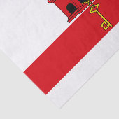 Vlag van Gibraltar Tissuepapier (Detail)