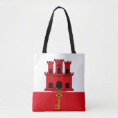 Vlag van Gibraltar Tote Bag (Voorkant)