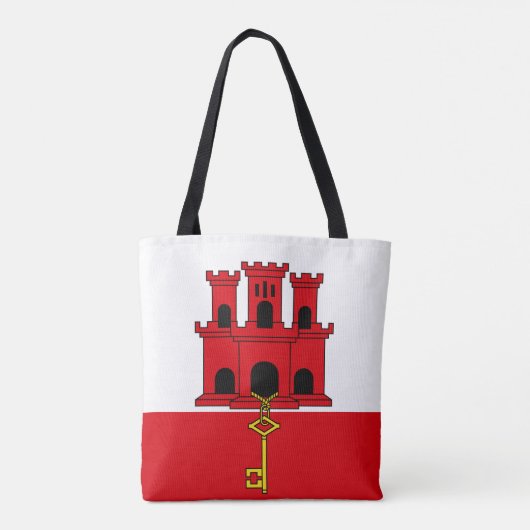 Vlag van Gibraltar Tote Bag (Achterkant)