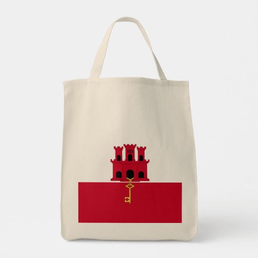 vlag van Gibraltar Tote Bag (Achterkant)