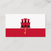 vlag van Gibraltar Visitekaartje (Voorkant)