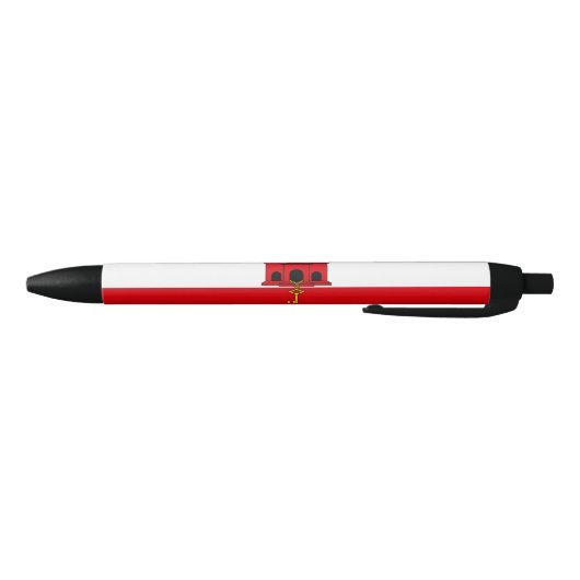 Vlag van Gibraltar Zwarte Inkt Pen (Bodem)