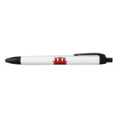 Vlag van Gibraltar Zwarte Inkt Pen (Bovenkant)