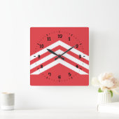 Vlag van Glamorgan Square Wall Clock Vierkante Klok (Huis)