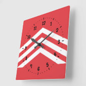 Vlag van Glamorgan Square Wall Clock Vierkante Klok (Hoek)