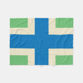 Vlag van Gloucestershire (Britse county) Fleece Deken (Voorkant (Horizontaal))