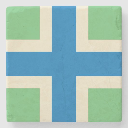 Vlag van Gloucestershire (Britse county) Stenen Onderzetter (Voorkant)