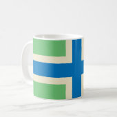 Vlag van Gloucestershire (VK) Koffiemok (Voorkant links)