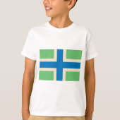 Vlag van Gloucestershire (VK) T-shirt (Voorkant)