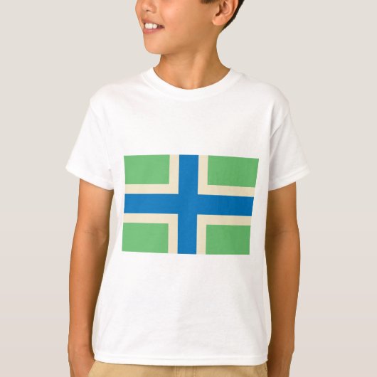 Vlag van Gloucestershire (VK) T-shirt (Voorkant)