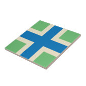 Vlag van Gloucestershire (VK) Tegeltje (Zijkant)