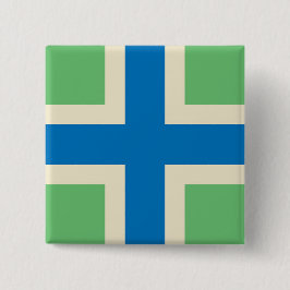 Vlag van Gloucestershire (VK) Vierkante Button 5,1 Cm