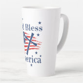 Vlag van God Bless America Latte Mok (Rechterhoek)