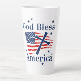 Vlag van God Bless America Latte Mok
