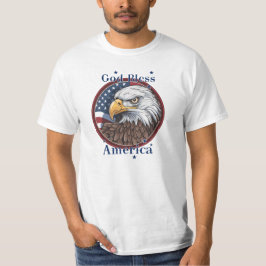Vlag van God Bless America T-shirt