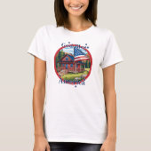 Vlag van God Bless America T-shirt (Voorkant)