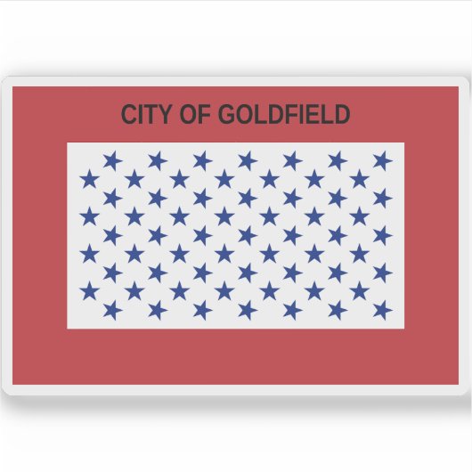 Vlag van Goldfield, Colorado Sticker (Voorkant)