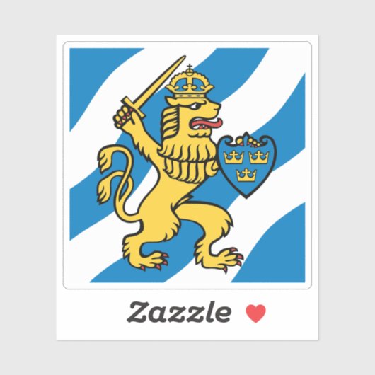 Vlag van Göteborg, Zweden Sticker (Vel)