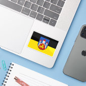 Vlag van Göttingen, Duitsland Sticker (Laptop met iPhone)
