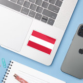 Vlag van Gouda, Nederland Sticker (Laptop met iPhone)
