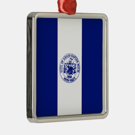Vlag van Grand Rapids (Michigan City) Metalen Ornament (Rechts)
