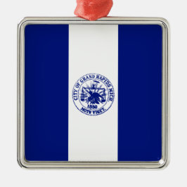 Vlag van Grand Rapids (Michigan City) Metalen Ornament