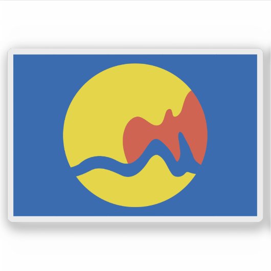 Vlag van Grand Rapids, Michigan, VS Sticker (Voorkant)