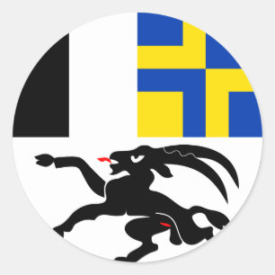 vlag van Graubunden, Zwitserland Ronde Sticker