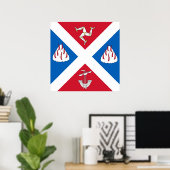 Vlag van Great Bernera Poster (Thuiskantoor)