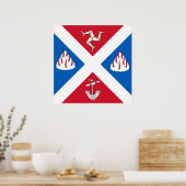 Vlag van Great Bernera Poster (Keuken)