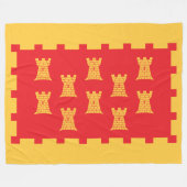 Vlag van Greater Manchester (Verenigd Koninkrijk) Fleece Deken (Voorkant (Horizontaal))