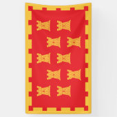 Vlag van Greater Manchester (Verenigd Koninkrijk) Spandoek (Verticaal)