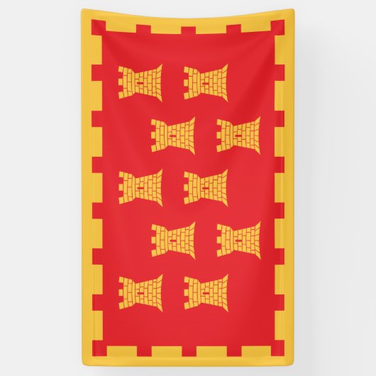 Vlag van Greater Manchester (Verenigd Koninkrijk) Spandoek (Verticaal)
