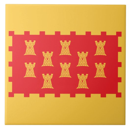 Vlag van Greater Manchester (Verenigd Koninkrijk) Tegeltje (Voorkant)