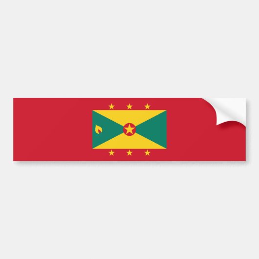 Vlag van Grenada Bumpersticker (Voorkant)