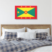 Vlag van Grenada Canvas Afdruk (Insitu (Slaapkamer))