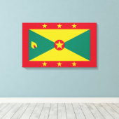 Vlag van Grenada Canvas Afdruk (Insitu (Houten vloer))