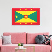 Vlag van Grenada Canvas Afdruk (Insitu (Woonkamer))