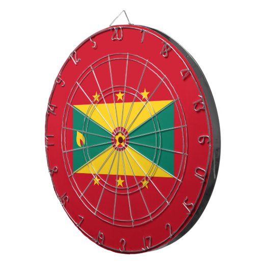 Vlag van Grenada Dartbord (Voorkant Rechts)