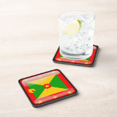 Vlag van Grenada Drankjes Onderzetter (Rechterzijde)