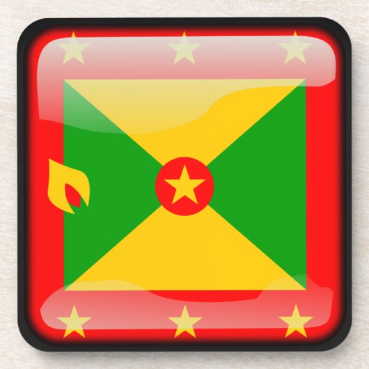 Vlag van Grenada Drankjes Onderzetter (Voorkant)
