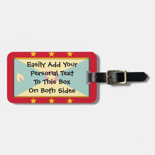 Vlag van Grenada Easy ID Personal Bagagelabel (Voorkant horizontaal)