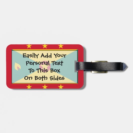 Vlag van Grenada Easy ID Personal Bagagelabel (Achterkant horizontaal)