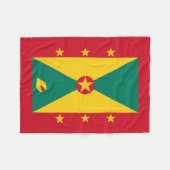 Vlag van Grenada Fleece Deken (Voorkant (Horizontaal))