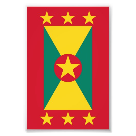 Vlag van Grenada Foto Afdruk (Voorkant)