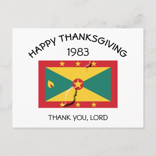 Vlag van Grenada | GRENAADSE DANKDAG 1983 Briefkaart (Voorkant)